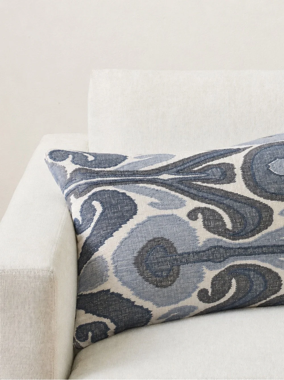 Pottery Barn • Kenmare Ikat Printed Lumbar Pillow Cover